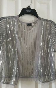 Dressy short sleeve cover top